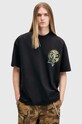 AllSaints t-shirt in cotone KRAIT SS CREW rilassato nero M018PB
