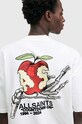 Îmbrăcăminte AllSaints tricou din bumbac TEMPTER M026PB alb