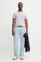 Бавовняна футболка AllSaints TONIC M028JB фіолетовий SS25