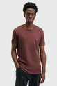 Βαμβακερό μπλουζάκι AllSaints TONIC slim μπορντό M028JB