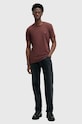 AllSaints t-shirt bawełniany TONIC bordowy M028JB