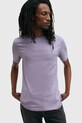 Хлопковая футболка AllSaints BRACE M030JB фиолетовой