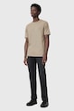 Bavlněné tričko AllSaints BRACE béžová M030JB