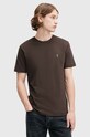 AllSaints t-shirt bawełniany BRACE bawełna brązowy M030JB