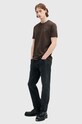 AllSaints t-shirt bawełniany BRACE brązowy M030JB