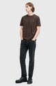 AllSaints t-shirt bawełniany BRACE M030JB brązowy