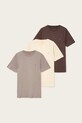 AllSaints t-shirt bawełniany BRACE 3-pack bawełna beżowy M031JB