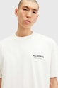 AllSaints tricou din bumbac UNDERGROUND M071PB alb NC25