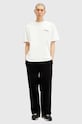 Îmbrăcăminte AllSaints tricou oversized bărbătesc din bumbac M071PB alb
