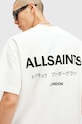 AllSaints tricou oversized bărbătesc din bumbac M071PB alb