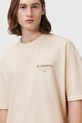 AllSaints t-shirt bawełniany UNDERGROUND beżowy M071PB