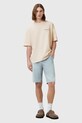 AllSaints t-shirt bawełniany UNDERGROUND M071PB beżowy
