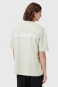 AllSaints t-shirt bawełniany UNDERGROUND M071PB zielony SS25