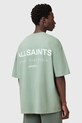 AllSaints tricou din bumbac UNDERGROUND M071PB verde SS25