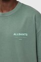 Хлопковая футболка AllSaints UNDERGROUND зелёный M071PB