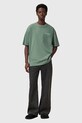 Хлопковая футболка AllSaints UNDERGROUND M071PB зелёный