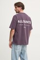 Îmbrăcăminte AllSaints tricou din bumbac UNDERGROUND M071PB violet