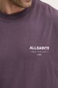 AllSaints t-shirt bawełniany UNDERGROUND M071PB fioletowy