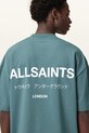 Odzież AllSaints t-shirt bawełniany UNDERGROUND M071PB niebieski