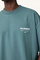 AllSaints t-shirt bawełniany UNDERGROUND niebieski M071PB