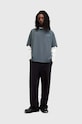 Хлопковая футболка AllSaints UNDERGROUND голубой M071PB