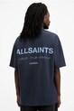 AllSaints tricou din bumbac UNDERGROUND M071PB bleumarin SS25