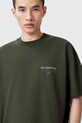 AllSaints tricou din bumbac UNDERGROUND verde M071PB