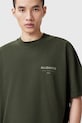 Хлопковая футболка AllSaints UNDERGROUND зелёный M071PB