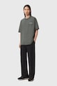 Odzież AllSaints t-shirt bawełniany UNDERGROUND M071PB zielony