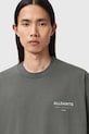 AllSaints t-shirt bawełniany UNDERGROUND zielony M071PB