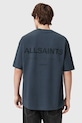 AllSaints t-shirt bawełniany UNDERGROUND M071PB niebieski NC25
