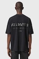 AllSaints t-shirt bawełniany UNDERGROUND M071PB czarny NC25