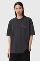 AllSaints t-shirt bawełniany UNDERGROUND M071PB czarny SS26