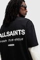 AllSaints tricou oversized bărbătesc din bumbac M071PB negru