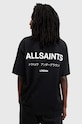 AllSaints tricou oversized bărbătesc din bumbac M071PB negru SS26