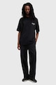 Îmbrăcăminte AllSaints tricou oversized bărbătesc din bumbac M071PB negru