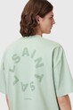 Одяг Бавовняна футболка AllSaints TIERRA SS CREW M072PB зелений