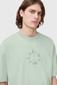 Бавовняна футболка AllSaints TIERRA SS CREW зелений M072PB