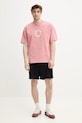 AllSaints t-shirt bawełniany TIERRA SS CREW M072PB różowy SS25