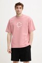Îmbrăcăminte AllSaints tricou din bumbac TIERRA SS CREW M072PB roz