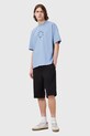AllSaints t-shirt bawełniany TIERRA SS CREW M072PB niebieski