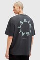 AllSaints tricou din bumbac TIERRA SS CREW M072PB bleumarin SS25