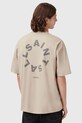 AllSaints tricou din bumbac TIERRA SS CREW M072PB bej SS25