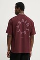 Îmbrăcăminte AllSaints tricou din bumbac TIERRA SS CREW M072PB burgundia