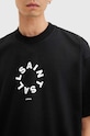 AllSaints t-shirt bawełniany TIERRA SS CREW M072PB czarny SS25