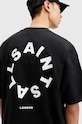 Odzież AllSaints t-shirt bawełniany TIERRA SS CREW M072PB czarny