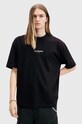 AllSaints pamut póló SUBVERSE pamut fekete M074PB