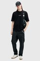 AllSaints pamut póló SUBVERSE M074PB fekete