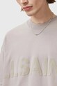 Βαμβακερό μπλουζάκι AllSaints BIGGY M088PB μπεζ SS25