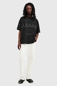 Βαμβακερό μπλουζάκι AllSaints BIGGY μαύρο M088PB